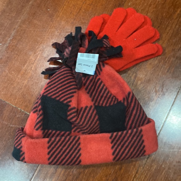 Boys lumber jack hat set nwt black and red - Picture 2 of 2
